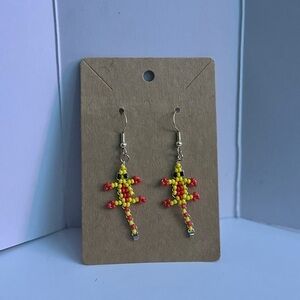 Beaded Lizard Earrings